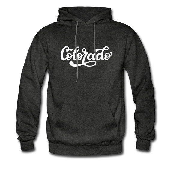 Colorado Hoodie - Hand Lettered Unisex Colorado Hooded Sweatshirt - charcoal gray
