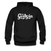 Georgia Hoodie - Hand Lettered Unisex Georgia Hooded Sweatshirt - black