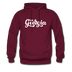 Georgia Hoodie - Hand Lettered Unisex Georgia Hooded Sweatshirt - burgundy