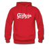 Georgia Hoodie - Hand Lettered Unisex Georgia Hooded Sweatshirt - red