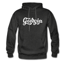 Georgia Hoodie - Hand Lettered Unisex Georgia Hooded Sweatshirt - charcoal gray