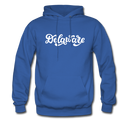 Delaware Hoodie - Hand Lettered Unisex Delaware Hooded Sweatshirt - royal blue