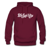Delaware Hoodie - Hand Lettered Unisex Delaware Hooded Sweatshirt - burgundy