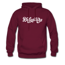 Delaware Hoodie - Hand Lettered Unisex Delaware Hooded Sweatshirt - burgundy