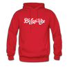 Delaware Hoodie - Hand Lettered Unisex Delaware Hooded Sweatshirt - red