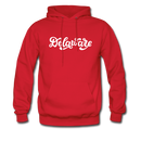 Delaware Hoodie - Hand Lettered Unisex Delaware Hooded Sweatshirt - red