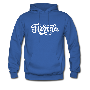 Florida Hoodie - Hand Lettered Unisex Florida Hooded Sweatshirt - royal blue