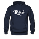 Florida Hoodie - Hand Lettered Unisex Florida Hooded Sweatshirt - navy
