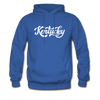 Kentucky Hoodie - Hand Lettered Unisex Kentucky Hooded Sweatshirt - royal blue