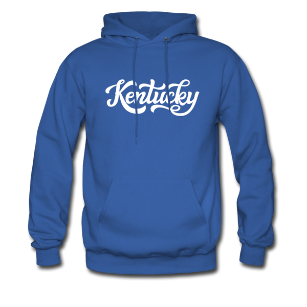 Kentucky Hoodie - Hand Lettered Unisex Kentucky Hooded Sweatshirt - royal blue