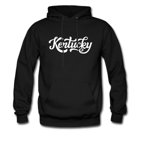 Kentucky Hoodie - Hand Lettered Unisex Kentucky Hooded Sweatshirt - black
