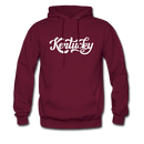 Kentucky Hoodie - Hand Lettered Unisex Kentucky Hooded Sweatshirt - burgundy