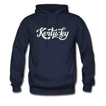 Kentucky Hoodie - Hand Lettered Unisex Kentucky Hooded Sweatshirt - navy