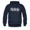 Kentucky Hoodie - Hand Lettered Unisex Kentucky Hooded Sweatshirt - navy