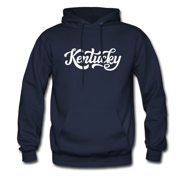 Kentucky Hoodie - Hand Lettered Unisex Kentucky Hooded Sweatshirt - navy