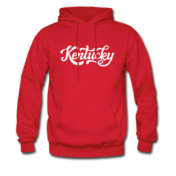 Kentucky Hoodie - Hand Lettered Unisex Kentucky Hooded Sweatshirt - red