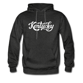 Kentucky Hoodie - Hand Lettered Unisex Kentucky Hooded Sweatshirt - charcoal gray