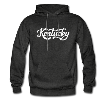 Kentucky Hoodie - Hand Lettered Unisex Kentucky Hooded Sweatshirt - charcoal gray