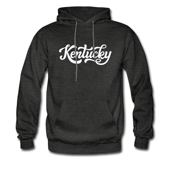 Kentucky Hoodie - Hand Lettered Unisex Kentucky Hooded Sweatshirt - charcoal gray