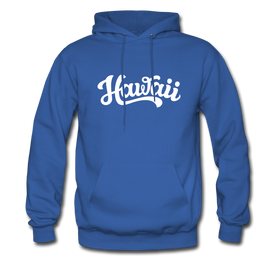 Hawaii Hoodie - Hand Lettered Unisex Hawaii Hooded Sweatshirt - royal blue