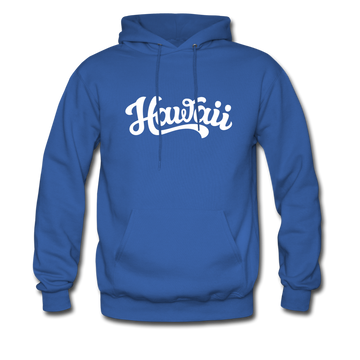 Hawaii Hoodie - Hand Lettered Unisex Hawaii Hooded Sweatshirt - royal blue
