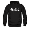 Hawaii Hoodie - Hand Lettered Unisex Hawaii Hooded Sweatshirt - black