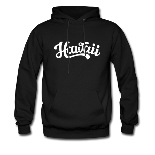 Hawaii Hoodie - Hand Lettered Unisex Hawaii Hooded Sweatshirt - black