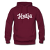 Hawaii Hoodie - Hand Lettered Unisex Hawaii Hooded Sweatshirt - burgundy