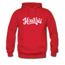 Hawaii Hoodie - Hand Lettered Unisex Hawaii Hooded Sweatshirt - red