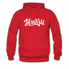 Hawaii Hoodie - Hand Lettered Unisex Hawaii Hooded Sweatshirt - red