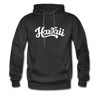 Hawaii Hoodie - Hand Lettered Unisex Hawaii Hooded Sweatshirt - charcoal gray
