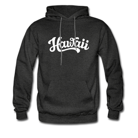 Hawaii Hoodie - Hand Lettered Unisex Hawaii Hooded Sweatshirt - charcoal gray