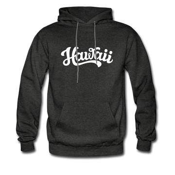 Hawaii Hoodie - Hand Lettered Unisex Hawaii Hooded Sweatshirt - charcoal gray