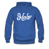Idaho Hoodie - Hand Lettered Unisex Idaho Hooded Sweatshirt - royal blue