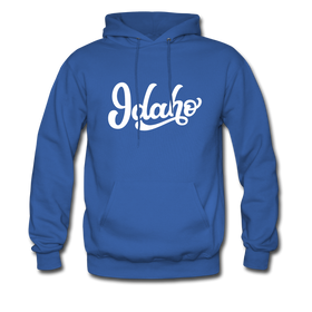 Idaho Hoodie - Hand Lettered Unisex Idaho Hooded Sweatshirt - royal blue