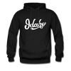 Idaho Hoodie - Hand Lettered Unisex Idaho Hooded Sweatshirt - black