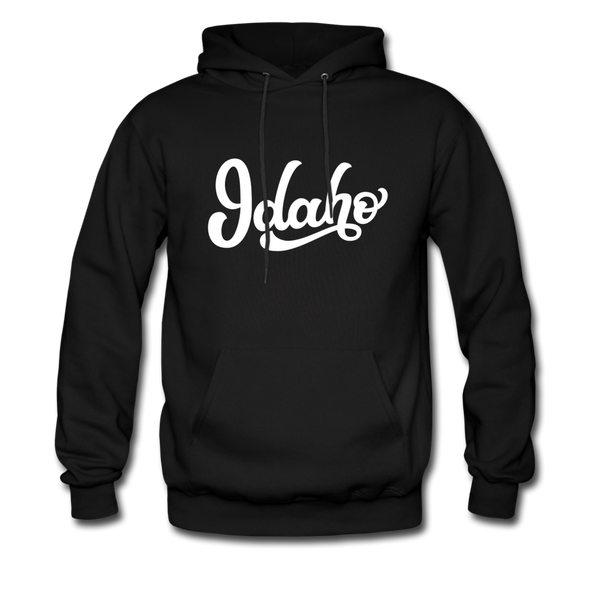 Idaho Hoodie - Hand Lettered Unisex Idaho Hooded Sweatshirt - black