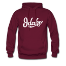 Idaho Hoodie - Hand Lettered Unisex Idaho Hooded Sweatshirt - burgundy