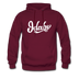 Idaho Hoodie - Hand Lettered Unisex Idaho Hooded Sweatshirt - burgundy