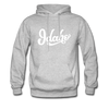 Idaho Hoodie - Hand Lettered Unisex Idaho Hooded Sweatshirt - heather gray