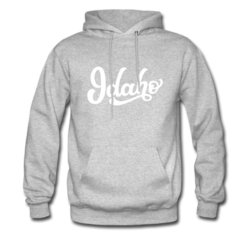 Idaho Hoodie - Hand Lettered Unisex Idaho Hooded Sweatshirt - heather gray