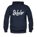 Idaho Hoodie - Hand Lettered Unisex Idaho Hooded Sweatshirt - navy