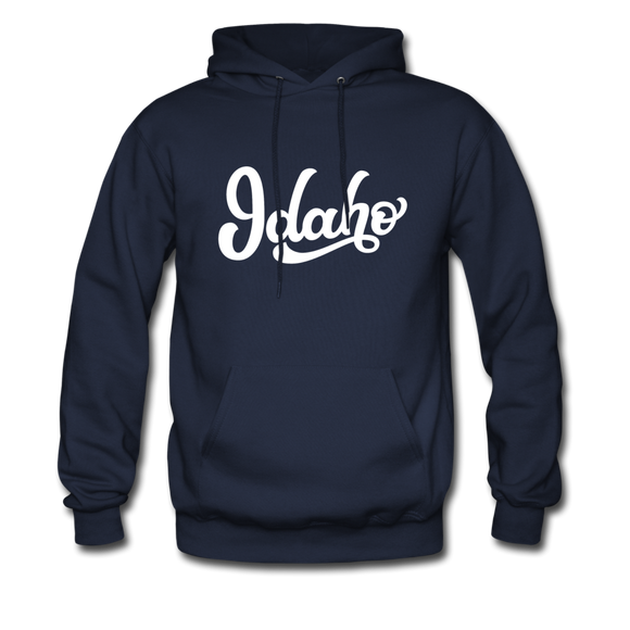 Idaho Hoodie - Hand Lettered Unisex Idaho Hooded Sweatshirt - navy