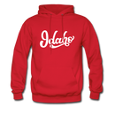 Idaho Hoodie - Hand Lettered Unisex Idaho Hooded Sweatshirt - red