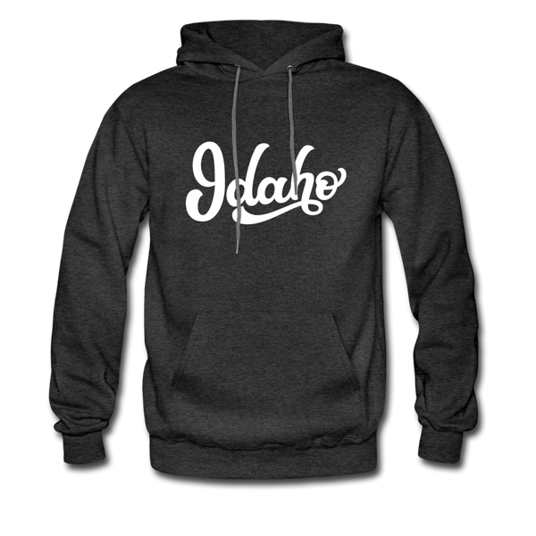 Idaho Hoodie - Hand Lettered Unisex Idaho Hooded Sweatshirt - charcoal gray