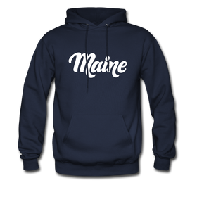 Maine Hoodie - Hand Lettered Unisex Maine Hooded Sweatshirt