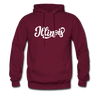 Illinois Hoodie - Hand Lettered Unisex Illinois Hooded Sweatshirt - burgundy