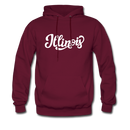 Illinois Hoodie - Hand Lettered Unisex Illinois Hooded Sweatshirt - burgundy