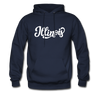 Illinois Hoodie - Hand Lettered Unisex Illinois Hooded Sweatshirt - navy