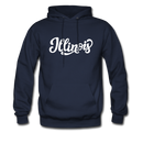 Illinois Hoodie - Hand Lettered Unisex Illinois Hooded Sweatshirt - navy